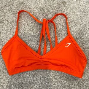 Gymshark Bright Orange Strappy Sports Bra